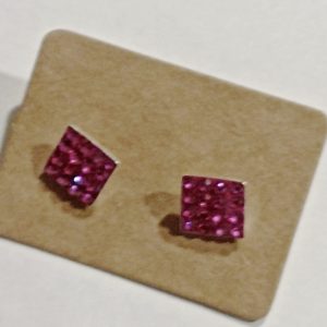 PENDIENTES DE PLATA CON CRISTALES MORADOS
